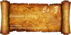Csonka Zilia névjegykártya