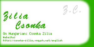 zilia csonka business card